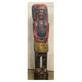 7ft. Carved Wood Cigar Store Indian
