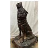 Howling Wolf Cast Aluminum Store Display, 21×44 