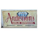 Anderson’s Catalog Showrooms Painted Metal Sign, 96in x 48in