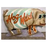 ‘Hog Wild’ Metal Sign With 3D Pig Design, 58in x 38in