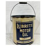 5g. Lubrite Motor Oil Can by Socony-Vacuum Oil Company