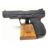 black finish, polymer frame, and an ergonomic grip design with textured panels black finish, polymer frame, and an ergonomic grip design with textured panels