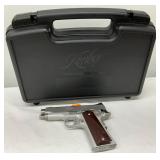 tainless steel slide and frame with wooden grip panels tainless steel slide and frame with wooden grip panels