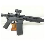 black polymer stock, railing, handguard, and grip, along with a 30-round magazine black polymer stock, railing, handguard, and grip, along with a 30-round magazine