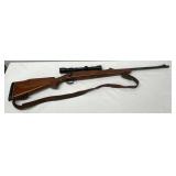 wood stock with checkering, a factory Remington recoil pad, and a leather sling. wood stock with checkering, a factory Remington recoil pad, and a leather sling.