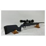 matte black synthetic stock with recoil pad and textured grip panels