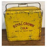 Embossed Yellow Royal Crown Cola Metal Cooler, 19in x 19in