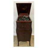 Victor Victrola Early Model VV-X Phonograph Cabinet with Record Storage