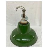 Green Porcelain Light , 16in Diameter