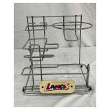 Lance Wire Snack Rack with Advertising Plaque, 9in x 10in