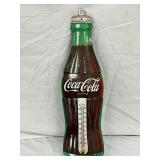 Embossed Metal Coca-Cola Bottle Thermometer, 5in x 16in