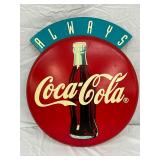 Coca-Cola Plastic Sign with ‘Always’ Design, 21in by 18in