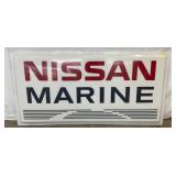 Nissan Marine Plastic Sign, 72×36 Inches