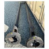 22ft Black Metal Light Poles with Flared Bases