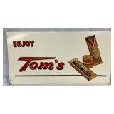 Tom’s Metal Advertising Sign, 26in x 14in