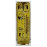 Yellow Metal Advertising Thermometer for Beeman’s B.Q.R and B.G.O Products