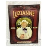Embossed Metal Luzianne Advertising Sign, 18 x 24 Inches