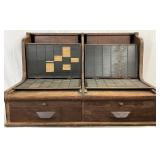 McCaskey Register Co. Dual-Station Wooden Sales Ledger with Drawers
