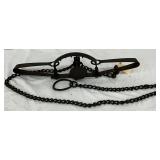 Early 19-Inch Steel Animal Trap With Chain