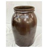 Brown Glazed 5-Gallon Stoneware Crock