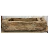 Hand-Carved Wooden Trough, Measures 37in by 12in