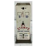 Metal U.S. Stamp Vending Machine by Postage Stamp Machine Co., 6in x 15in