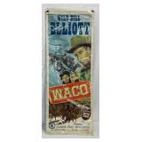 Cardboard Movie Poster for ‘Waco’ Featuring Wild Bill Elliott, 14in x 37in