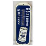 Railroad Mills Sweet Scotch Snuff Advertising Metal Thermometer