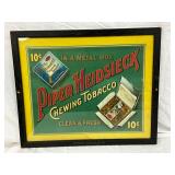 Framed Piper Heidsieck Chewing Tobacco Metal Advertising Sign, 17in x 14in