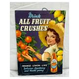 Vintage-Style Advertising Poster for ‘All Fruit Crushes,’ 10in x 14in