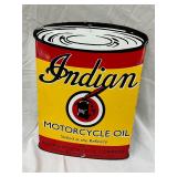 Porcelain Indian Motorcycle Oil Sign, 8 x 11 Inches