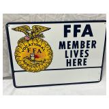 Embossed Metal FFA Member Sign, 13 1/2 x 9 1/2 Inches