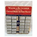 Wade & Butcher Display for Curved Razor Blades with Original Packaging