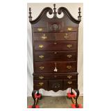 Late 1700s Two-Piece Solid Wood Highboy with Dovetail Construction