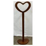 Heart-Shaped Wood Quilt Rack with Matching Heart Base