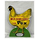 Kraft Pex Advertising Sign with Chicken Graphic, 13in x 20in
