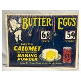 Calumet Baking Powder Advertising Display Sign on Cardboard, 14x11 