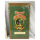 Kernel Greenwood Feed Bag Advertising Sign, 9in x 17in