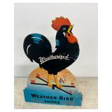 Weather-Bird Shoes  Easel-Back Display Sign Featuring Rooster Design, 6 x 8 Inches