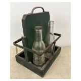 Antique Wooden Bottle Carrier