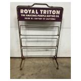 Royal Triton Oil Rack Display with Metal Frame and Sign, 22×32