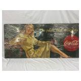 Cardboard Coca-Cola Advertising Sign, 48in x 22in