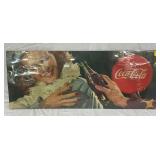 Coca-Cola Advertising Cardboard Sign, 33in x 14in