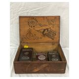 Wooden Croft & Allen Cocoa Advertising Box with Hershey’s Product Inserts