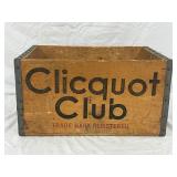 Clicquot Club Wooden Crate with Trademark and Side Graphics