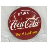 24-Inch Contemporary Coca-Cola Porcelain Button Sign