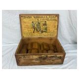 Frank Siddalls Soap Wooden Crate with Paper Label and Bar Soap, 17 x 10 1/2 