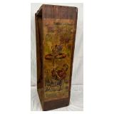 Wooden Advertising Crate for Five Brothers Smoking Tobacco, 13 x 22 Inches