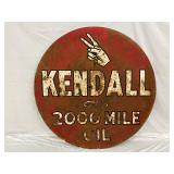 Double-Sided 36-Inch Kendall 2000 Mile Oil Advertising Sign