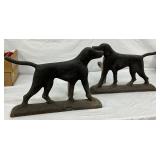 EARLY Cast Iron Dog Andirons, 19in by 14in